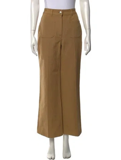 Pre-owned Loro Piana Danbeth Wide Leg Pants In Brown