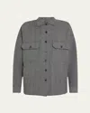 Loro Piana Darby Button Down Wool Cashmere Overshirt In F6f9 Blue Navy