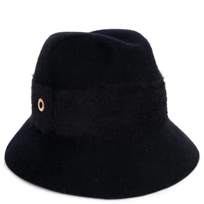 Pre-owned Loro Piana Dark Blue Melusine Ingrid Fedora Hat S
