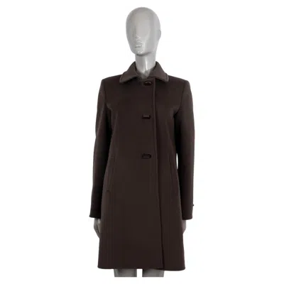 Pre-owned Loro Piana Dark Brown Cashmere Coat Jacket 44 L