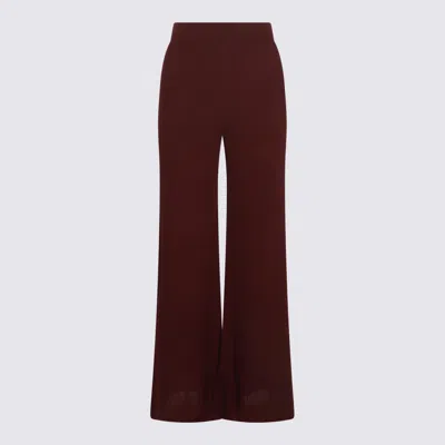 Loro Piana Dark Brown Wool Pants In Garnet Elegance