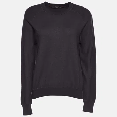 Pre-owned Loro Piana Dark Grey Wool The Gift Of Kings Sweater L