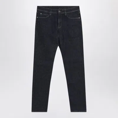 Loro Piana Dark Lagoon-coloured Doccio Jeans In Black