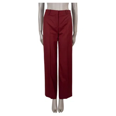 Pre-owned Loro Piana Dark Red Cashmere 2021 Wide Leg Pants 40 S