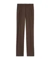 Loro Piana Davey Virgin Wool Straight Pants In Brown