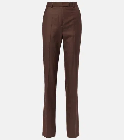 LORO PIANA DAVEY VIRGIN WOOL STRAIGHT PANTS