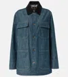 Loro Piana Dean Denim Field Jacket In Blue