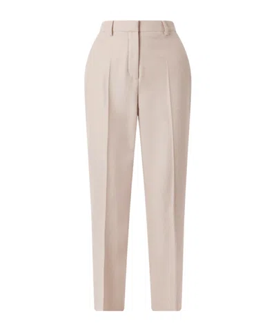 Loro Piana Dermot Cropped Wool And Cashmere-blend Flannel Straight-leg Pants In Pink