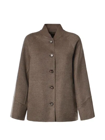 Loro Piana Dexton Blouson Cashmere In Brown