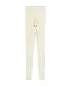 Loro Piana Diavolezza Rib Shearing Wool Leggings In White