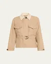Loro Piana Dillon Belted Antigua Linen Field Jacket