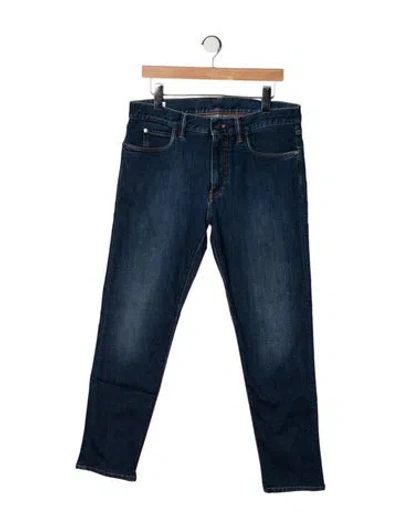 Pre-owned Loro Piana Doccio Kurashiki Straight-leg Jeans In Blue