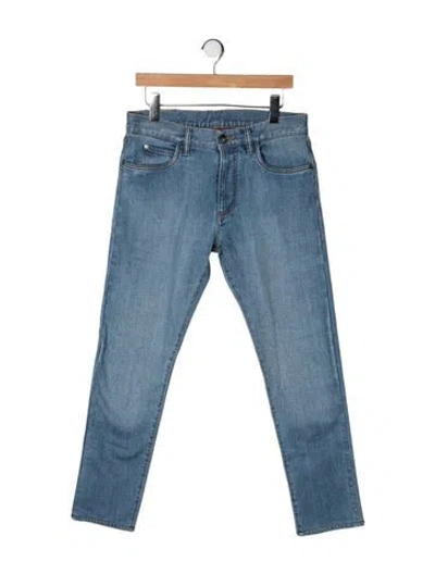Pre-owned Loro Piana Doccio Kurashiki Straight-leg Jeans In Blue