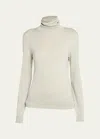 Loro Piana Dolce Vita Cashmere Turtleneck In 50x6 Wasabi Powde