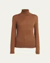 Loro Piana Dolce Vita Cashmere Turtleneck In E09g Caramel Butter