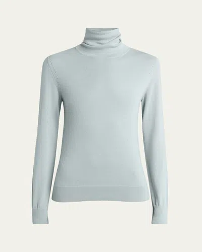 Loro Piana Dolce Vita Cashmere Turtleneck In Minty Breeze