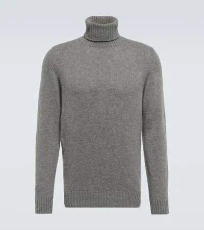 Loro Piana Cashmere Rollneck Sweater In Gray