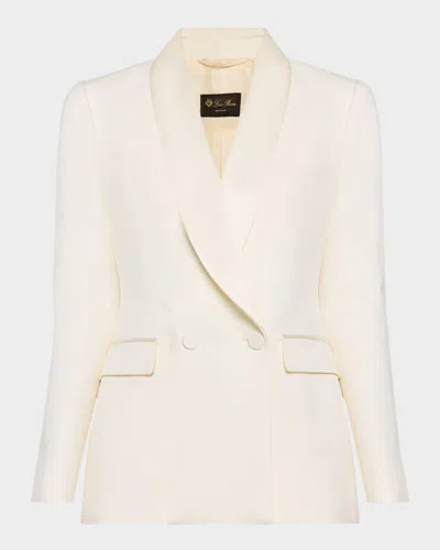 Loro Piana Doreen Double-breasted Wool Jacket In Brown