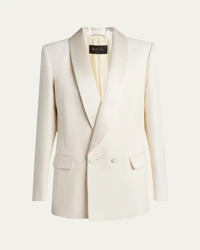 Loro Piana Doreen Double-breasted Wool Jacket In Neutral