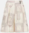 Loro Piana Dorin Aperitivo Twill Pleated Bermuda Shorts