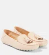 Loro Piana Women's Dot Sole Leather Moccasin Loafers In Pink Sand