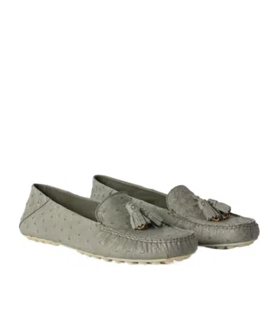 LP DOT SOLE WALK LOAFERS WHITE LAMBSKIN