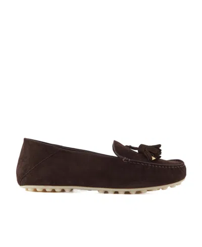 Loro Piana Dotted Soles Love Shoes In Brown