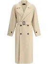 Loro Piana Double-breasted Belted Coat In Brown