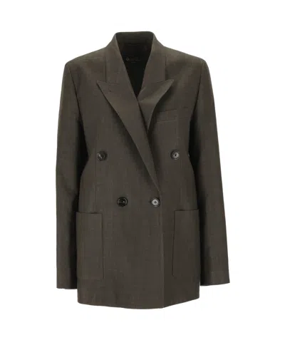 Loro Piana Double-breasted Blazer In Black