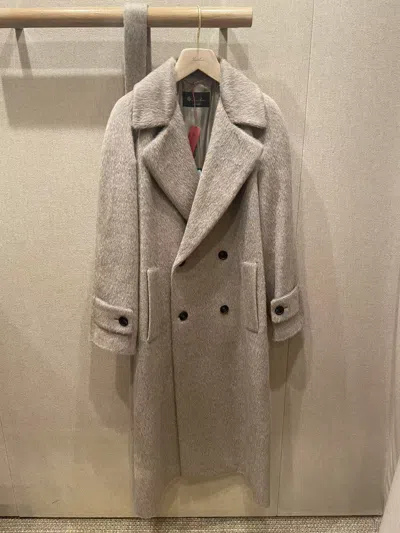 Loro Piana Double-breasted Coat In Brown