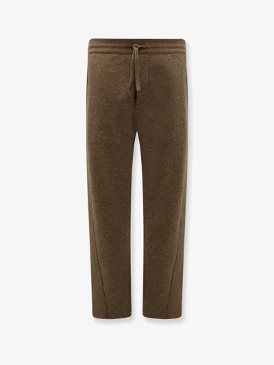 Loro Piana Double Cashmere Jersey Trouser In Brown