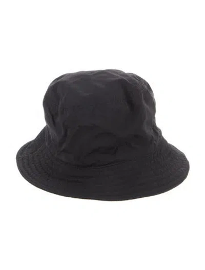 Pre-owned Loro Piana Double Faced Embroidered Bucket Hat In Black