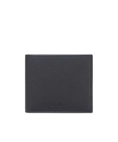 Loro Piana Double-fold Wallet In Navy Blue