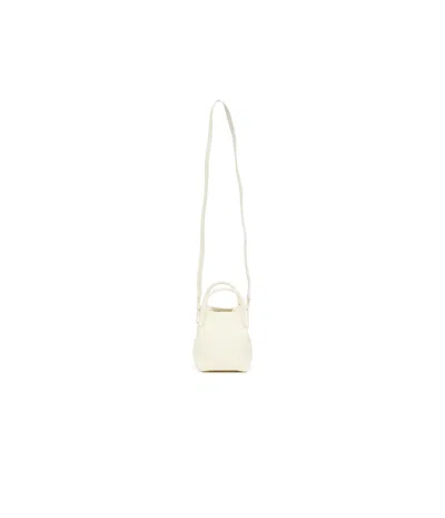 Loro Piana Double Handle Shoulder Bag In White