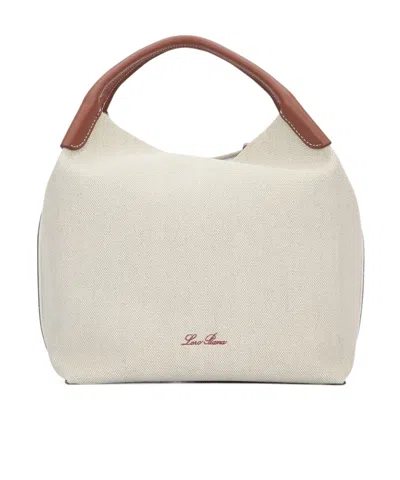 Loro Piana Double Handle Tote Bag In Nude