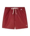 Loro Piana Drawcord Waist Beach Shorts In Embossed Red