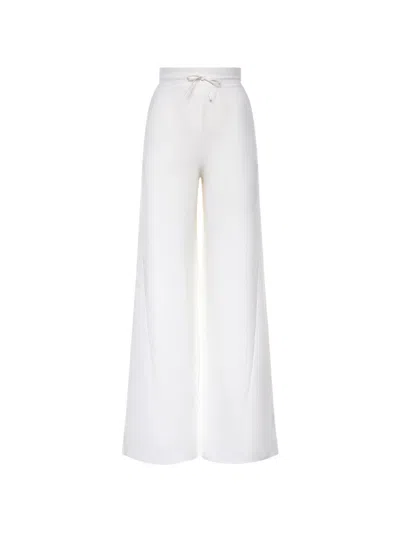Loro Piana Drawstring Wide-leg Trousers In White