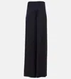 Loro Piana Dresden Ocean Striped Silk Wide-leg Trousers In Blue
