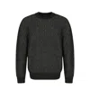 Loro Piana Textured Knit Dunstan Sweater With Ribbed Trims In Black