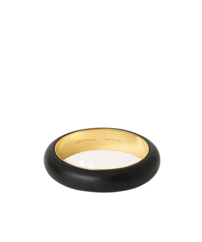 Loro Piana Duo Bangle Bracelet In Black/gemstone Sun Gold
