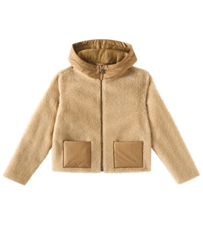 Loro Piana Kids' Edgard Camel Hair And Silk Blouson In Beige