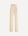 Loro Piana Edward Belted Trousers In White