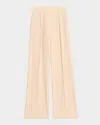 Loro Piana Edward Pleated Wide-leg Trousers In Neutral