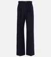 Loro Piana Edward Wool And Cashmere Wide-leg Pants In Blue