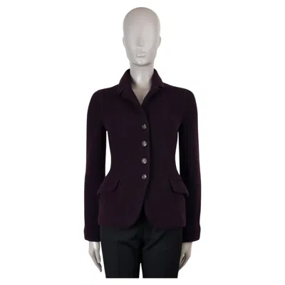 Pre-owned Loro Piana Eggplant Purple Cashmere Knit Jacket S