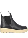 Loro Piana Elastic-insert Calfskin Boots In Black