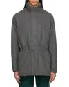 Loro Piana Elastic Waist And Standing Collar Casual Jacket In Black