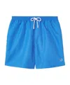 Loro Piana Elastic Waist-edge Beach Shorts In Blue