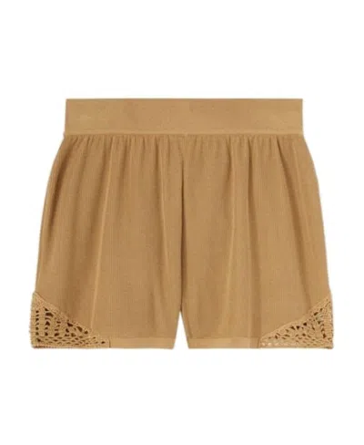 Loro Piana Elastic Waist Shorts In Nude