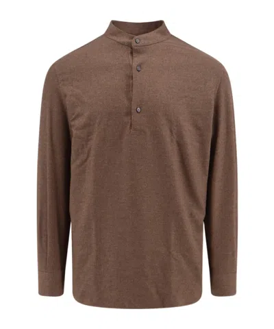 Loro Piana Elia Polo Shirt In Brown